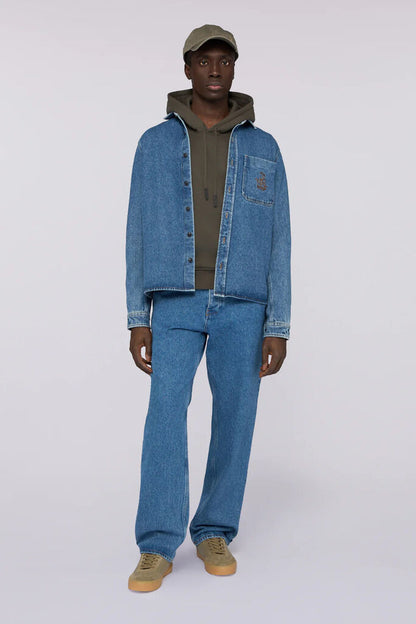 Olive Green Cotton Hoodie with Minimalistic Design