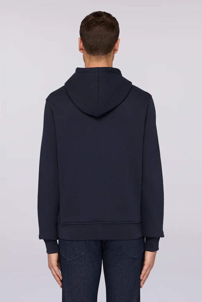 Navy Hooded Sweatshirt with Kangaroo Pocket