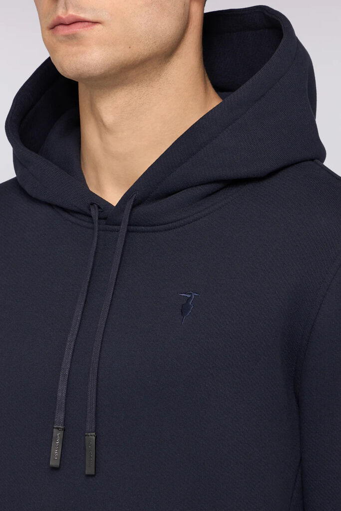 Navy Hooded Sweatshirt with Kangaroo Pocket