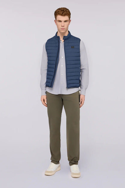 Olive Green Cotton Slim Fit Pants