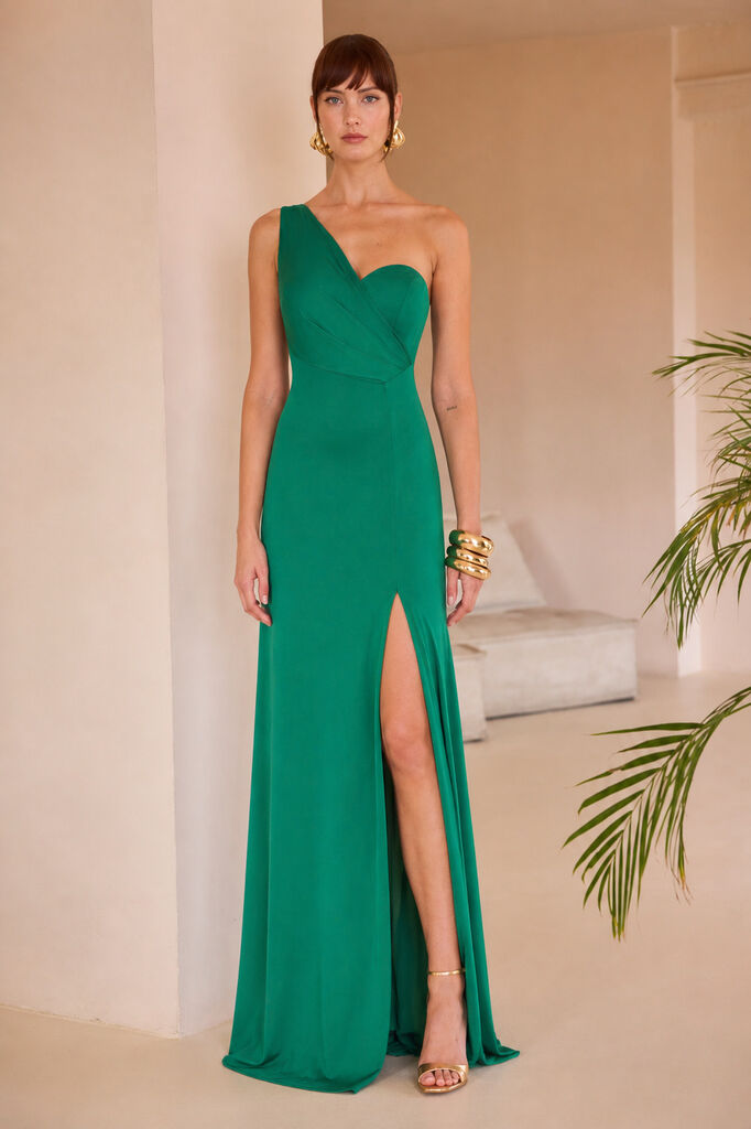 ASYMMETRIC DRESS Unique VERDE