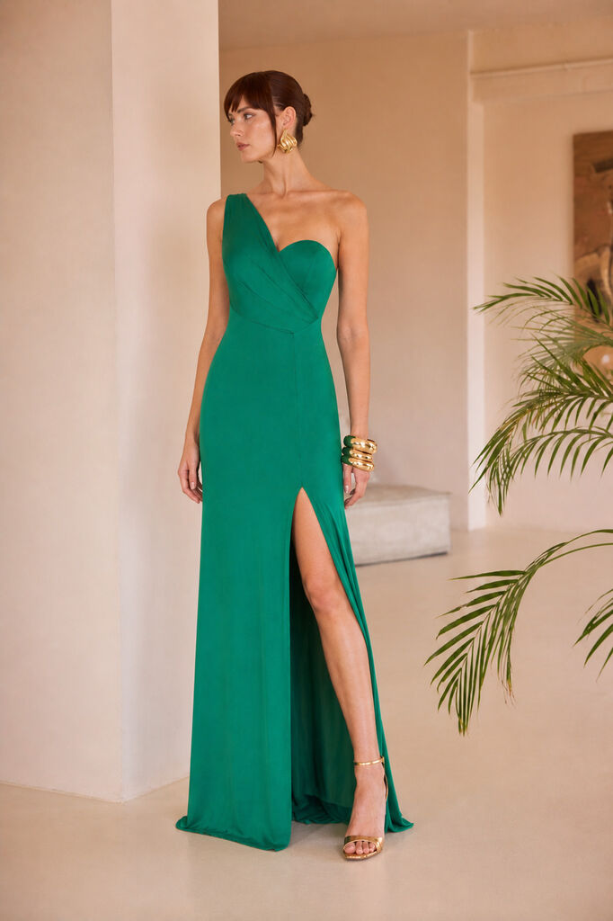 ASYMMETRIC DRESS Unique VERDE
