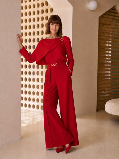 BLOUSE AND TROUSERS Unique ROJO