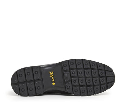 Black Leather Loafer with Slip-On Style