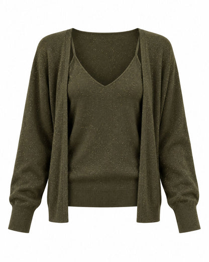 CARDIGAN + TOP - GREEN