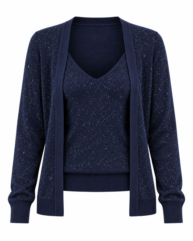 CARDIGAN + TOP - NAVY