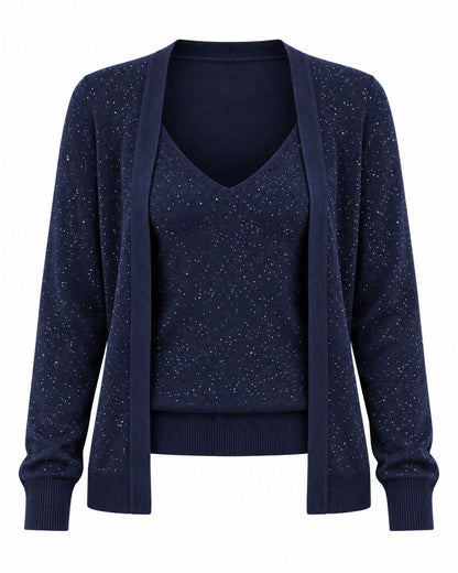 CARDIGAN + TOP - NAVY