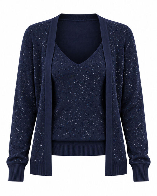 CARDIGAN + TOP - NAVY