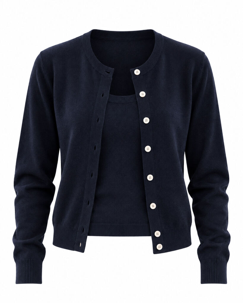 CARDIGAN + TOP - NAVY
