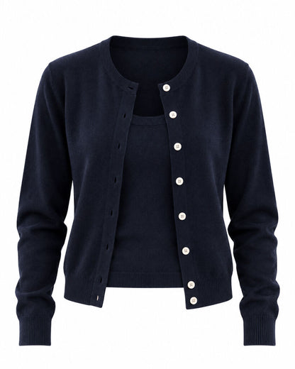 CARDIGAN + TOP - NAVY