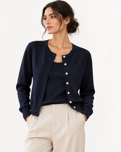 CARDIGAN + TOP - NAVY
