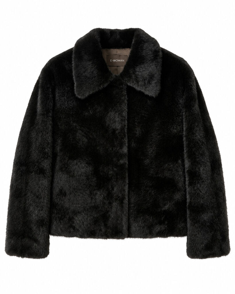 Jacket Faux Fur NERO