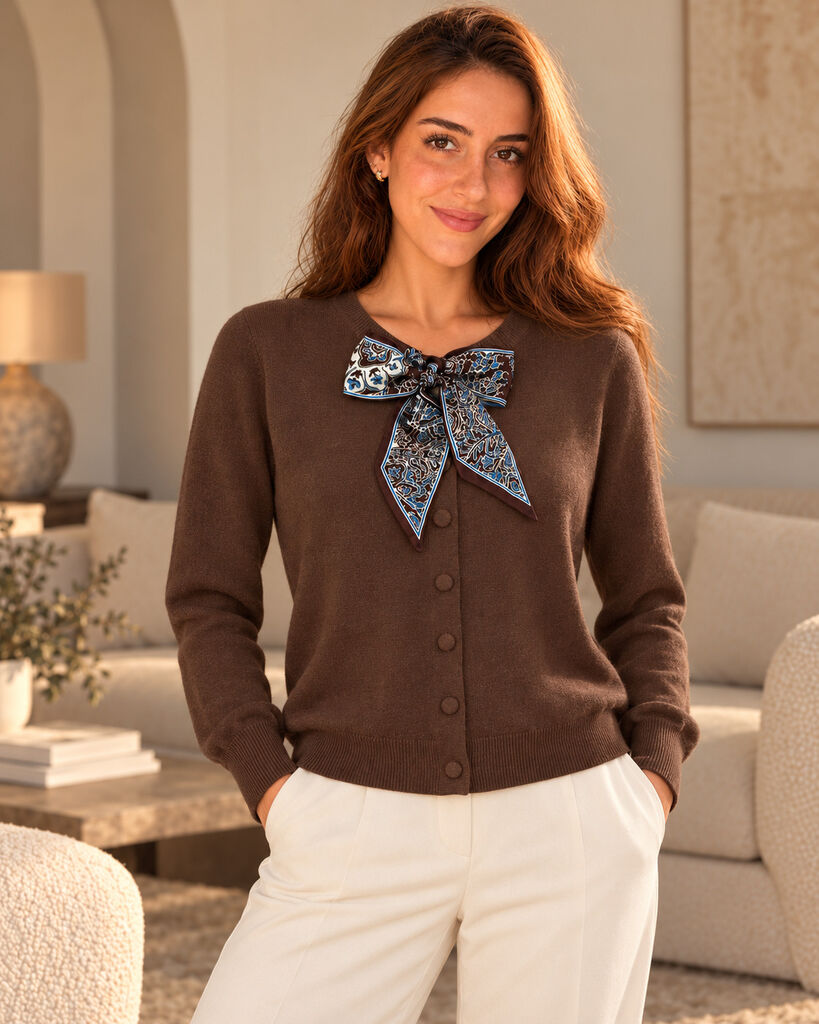 Cardigan - COFFEE