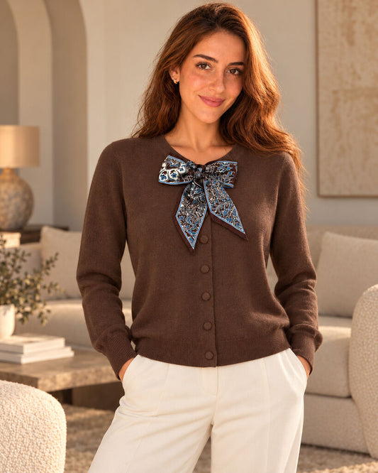 Cardigan - COFFEE