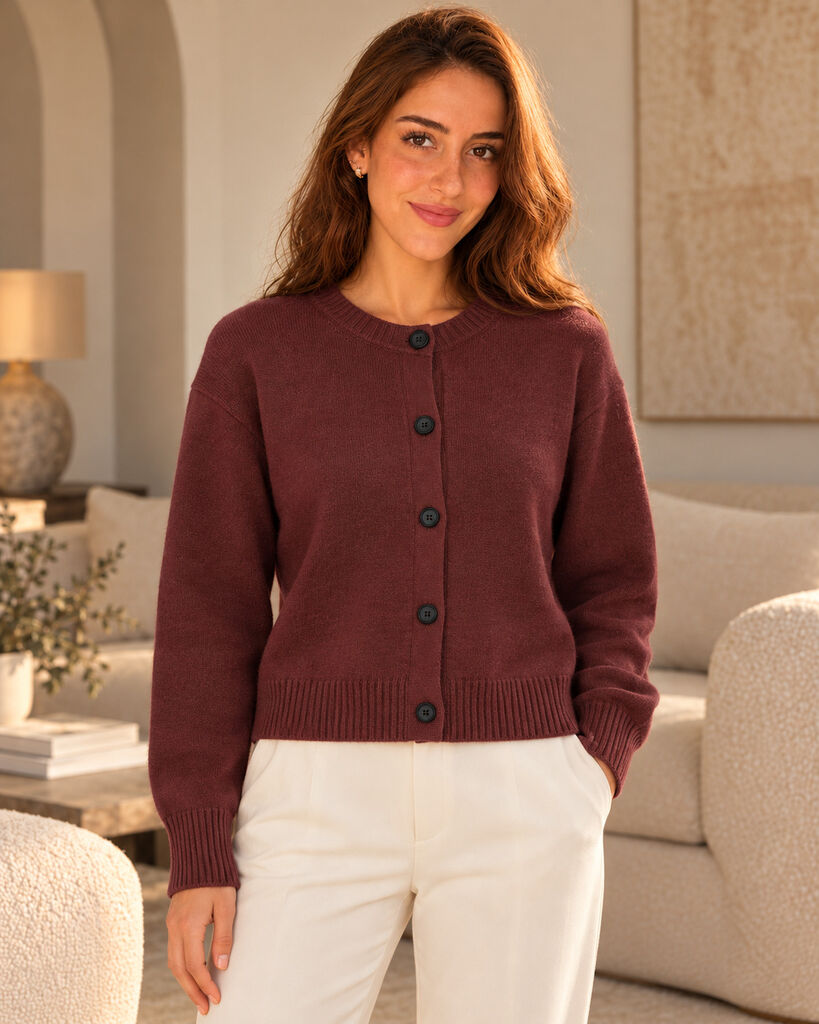Cardigan - BURGUND