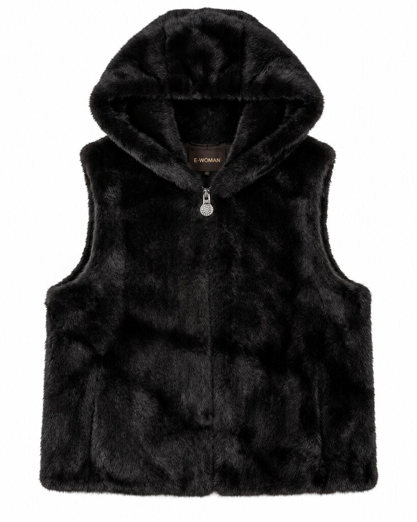 Vest Faux Fur NERO