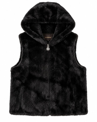 Vest Faux Fur NERO