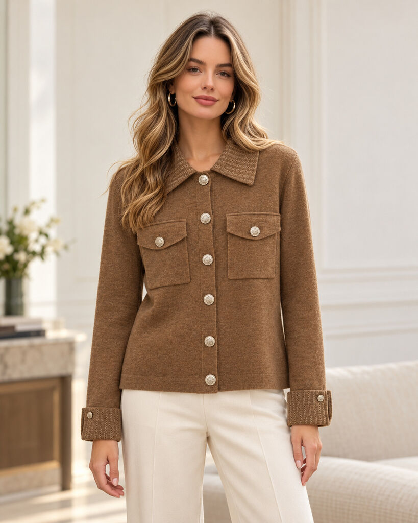 Cardigan - COFFEE