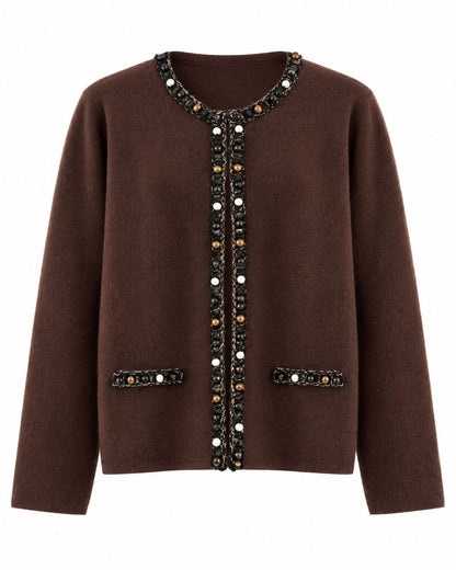 Cardigan - COFFEE
