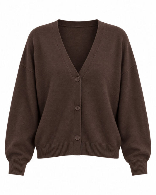 Cardigan - COFFEE