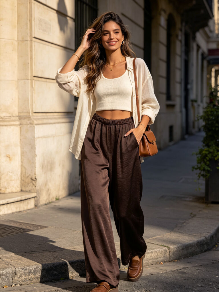 Pantalon - MARRONE