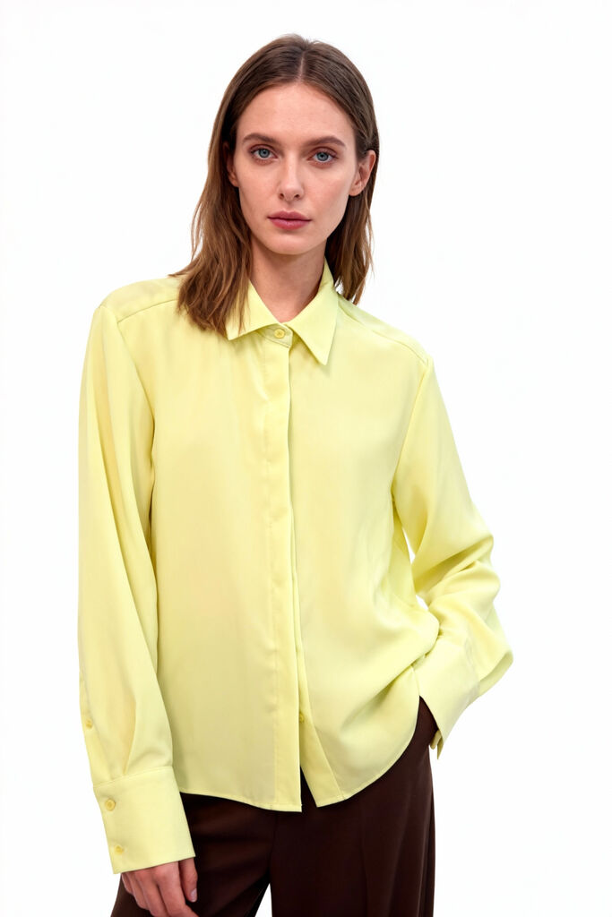 Lemon Long Sleeve Shirt with Button Cuffs