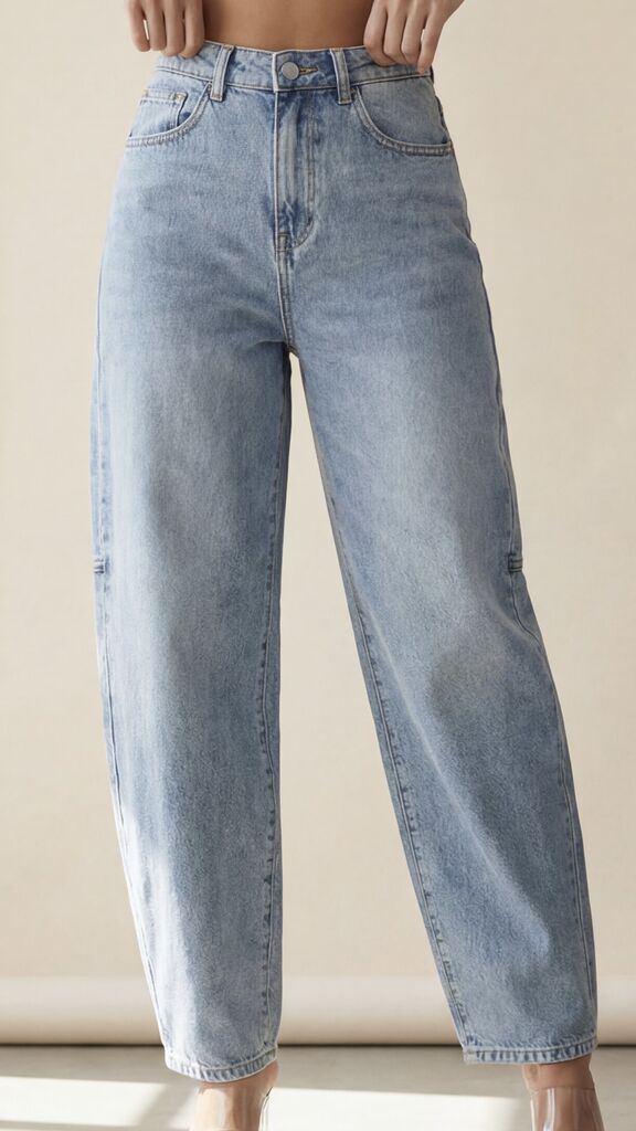 Light Blue Denim Relaxed Fit Jeans