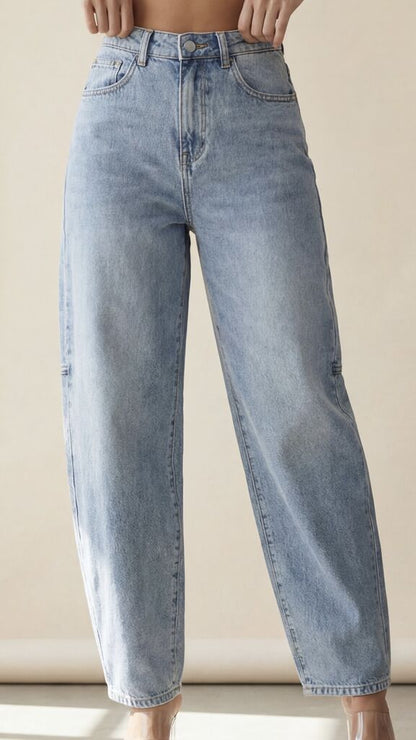 Light Blue Denim Relaxed Fit Jeans