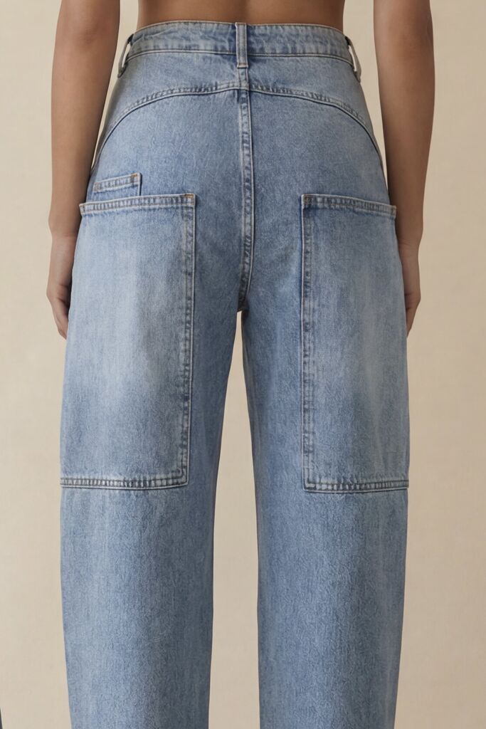 Light Blue Denim Relaxed Fit Jeans