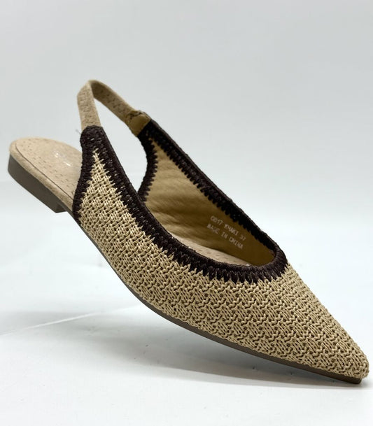 Flat Shoe Tessuto KHAKI