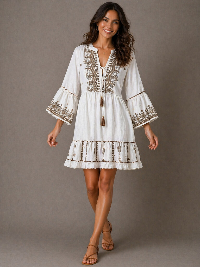 Dress Unique WHI/BEI