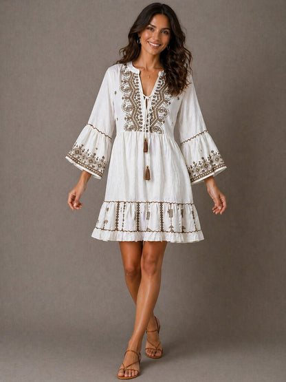 Dress Unique WHI/BEI