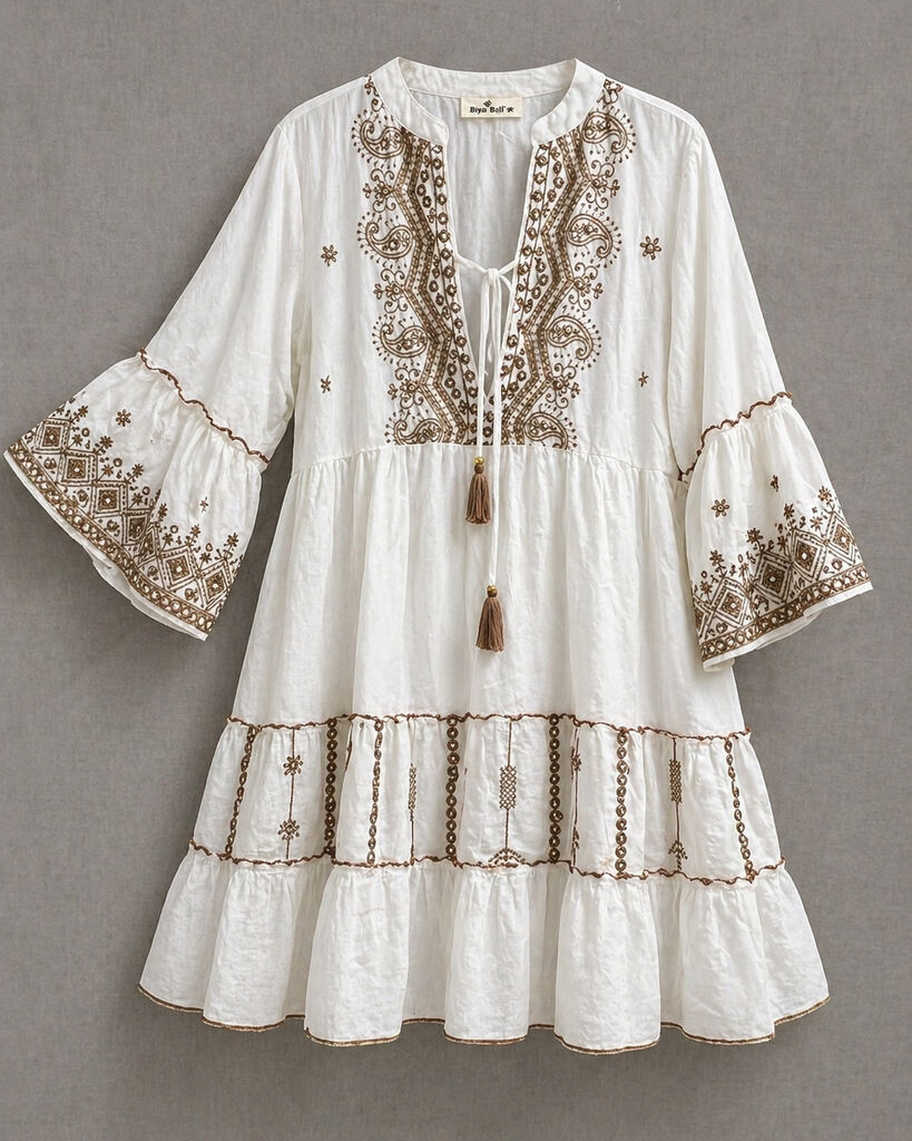 Dress Unique WHI/BEI