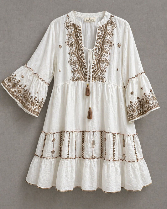 Dress Unique WHI/BEI