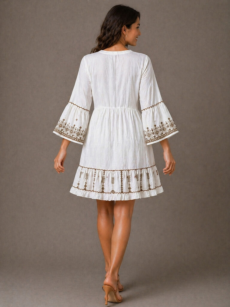 Dress Unique WHI/BEI