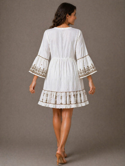 Dress Unique WHI/BEI