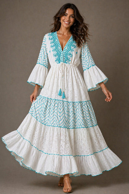 Dress Unique WHI/AQU