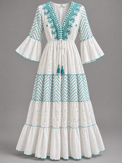 Dress Unique WHI/AQU