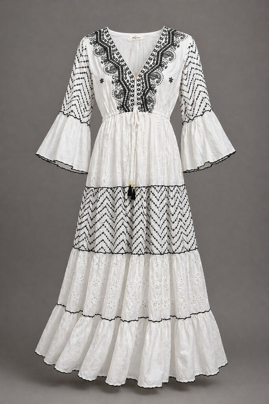 Dress Unique WHI/BLK