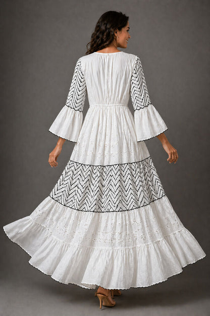 Dress Unique WHI/BLK