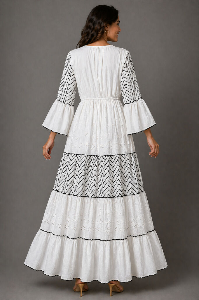 Dress Unique WHI/BLK