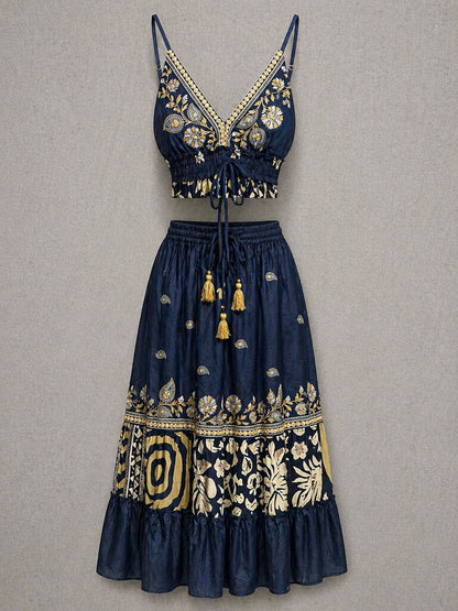 Top+Skirt Unique BLUE 4