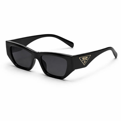 Black Rectangle Sunglasses with Sleek Frame