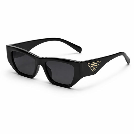 Black Rectangle Sunglasses with Sleek Frame
