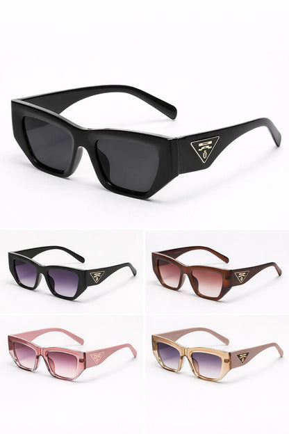 Black Rectangle Sunglasses with Sleek Frame