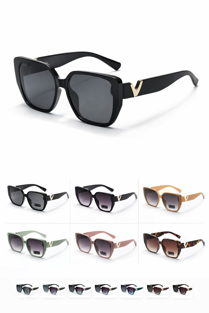 Tortoiseshell Square Sunglasses with Gradient Lenses