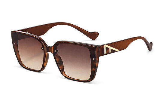 Tortoise-Shell Oversized Square Sunglasses