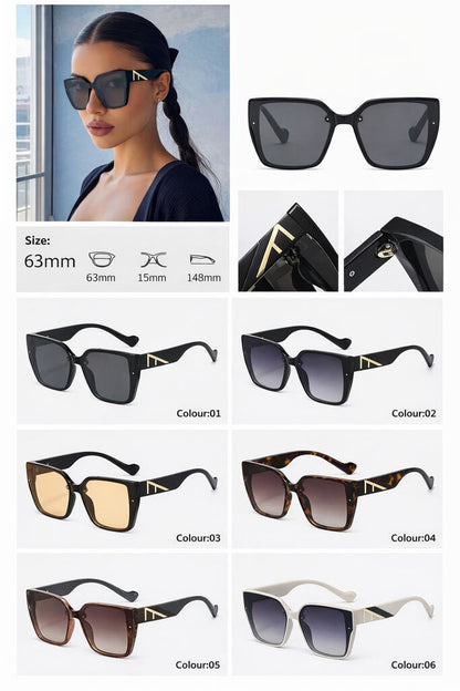 Black Square Sunglasses with Gradient Lenses