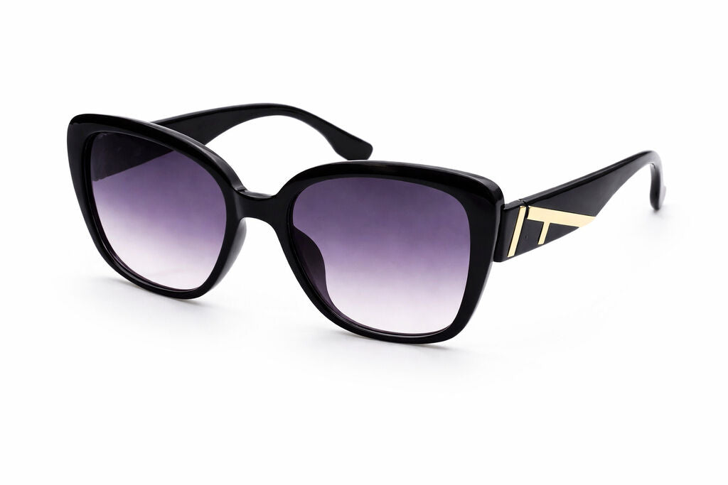 White Square Sunglasses with Gradient Lenses
