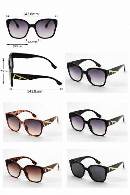 White Square Sunglasses with Gradient Lenses